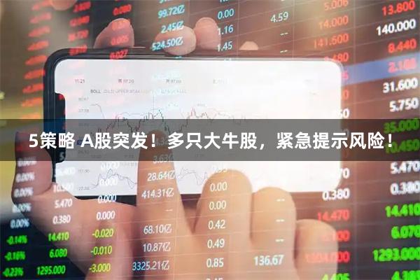 5策略 A股突发！多只大牛股，紧急提示风险！