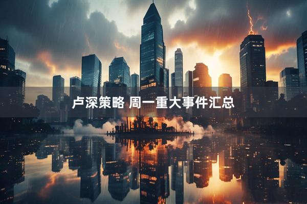 卢深策略 周一重大事件汇总