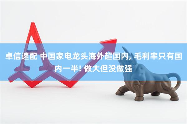 卓信速配 中国家电龙头海外超国内, 毛利率只有国内一半! 做大但没做强